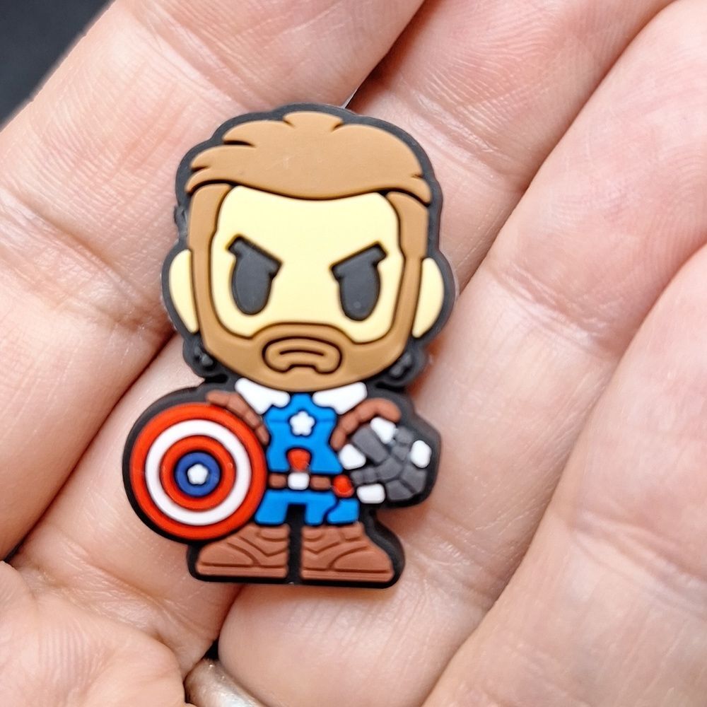 Captain America Avenger jibbit croc shoe charm Marvel character